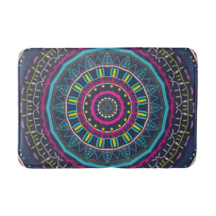 farbenfrohes Mandala Badematte
