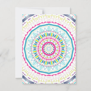 farbenfrohes Mandala Einladung