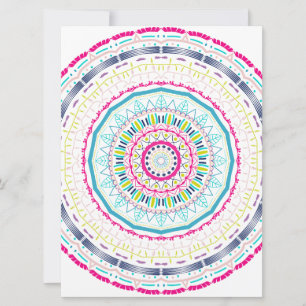 farbenfrohes Mandala Feiertagskarte