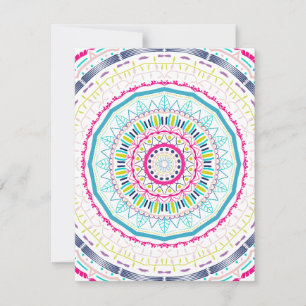 farbenfrohes Mandala Feiertagskarte