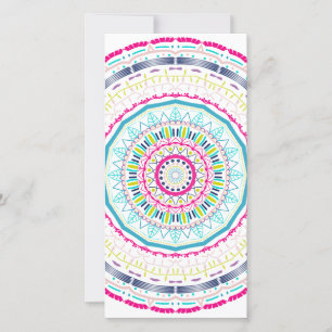 farbenfrohes Mandala Feiertagskarte