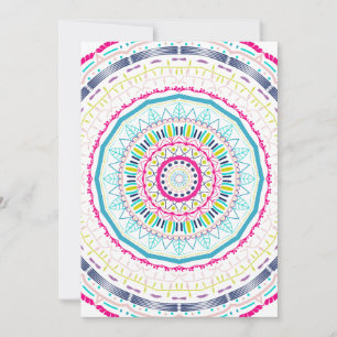 farbenfrohes Mandala Feiertagskarte