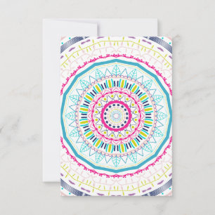 farbenfrohes Mandala Karte