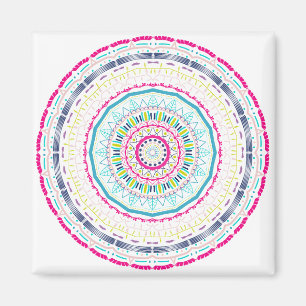farbenfrohes Mandala Magnet