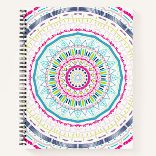 farbenfrohes Mandala Notizbuch