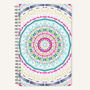 farbenfrohes Mandala Notizbuch
