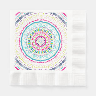 farbenfrohes Mandala Serviette
