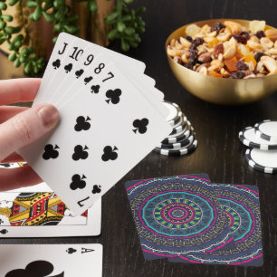 farbenfrohes Mandala Spielkarten