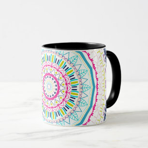farbenfrohes Mandala Tasse