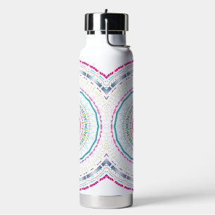 farbenfrohes Mandala Trinkflasche