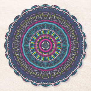 farbenfrohes Mandala Untersetzer