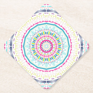 farbenfrohes Mandala Untersetzer