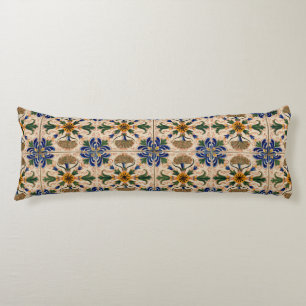 Farbenfrohes mediterranes vintage Blumenmuster Seitenschläferkissen
