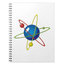 Farbenfrohes Modell des Atoms Notizblock