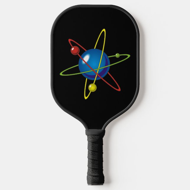 Farbenfrohes Modell des Atoms Pickleball Schläger (Vorderseite)