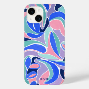 Farbenfrohes modernes abstraktes Kunstmuster Case-Mate iPhone 14 Hülle