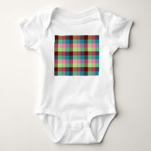 Farbenfrohes modernes geometrisches kariertes naht baby strampler
