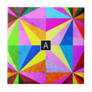 Farbenfrohes modernes mehrfarbiges Geometrisches   Fliese