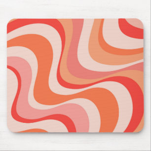Farbenfrohes modernes Retro-Wellendesign Mousepad