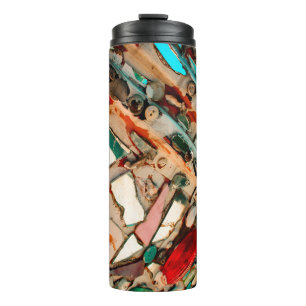 Farbenfrohes Mosaik Thermosbecher