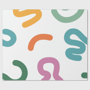 Farbenfrohes Muster aus abstrakten Formen Geschenkpapier
