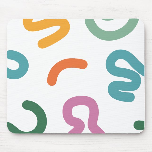 Farbenfrohes Muster aus abstrakten Formen Mousepad (Vorne)