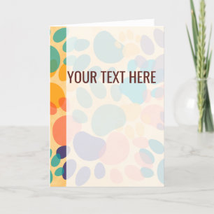 Farbenfrohes Muster Hundepfotenabdrücke Ankündigun Ankündigung