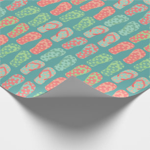 Farbenfrohes Muster mit Punkten für Flip Flops in Geschenkpapier