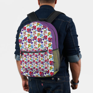 Farbenfrohes Muster mit tropischen Fischen Bedruckter Rucksack