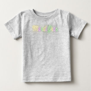 Farbenfrohes Neon Mardi Gras Baby T-shirt