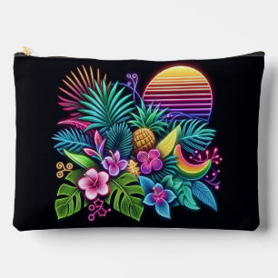 Farbenfrohes neon-tropisch/hawaiianisch zubehörtasche