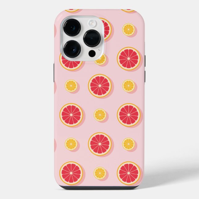 Farbenfrohes Orangenmuster  iPhone Hülle (Rückseite)