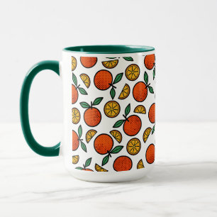Farbenfrohes Orangenmuster Tasse