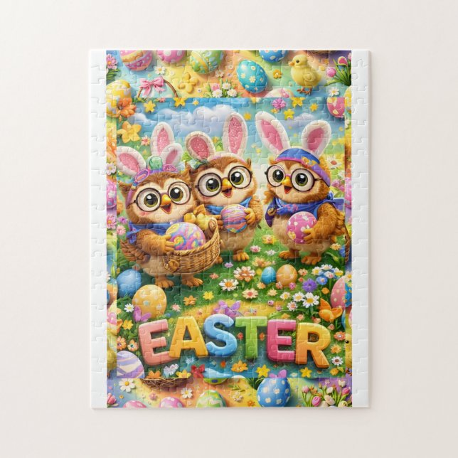 Farbenfrohes Osterfeier-Puzzle Puzzle (Vertikal)