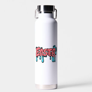 Farbenfrohes Ostern-Drip-Text-Graffiti-Style-Desig Trinkflasche