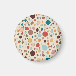 Farbenfrohes Oval-icious Muster Magnet