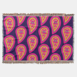 Farbenfrohes Paisley Decke