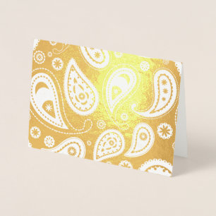 Farbenfrohes Paisley-Muster Folienkarte