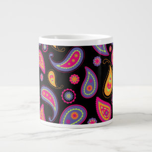 Farbenfrohes Paisley-Muster Jumbo-Tasse