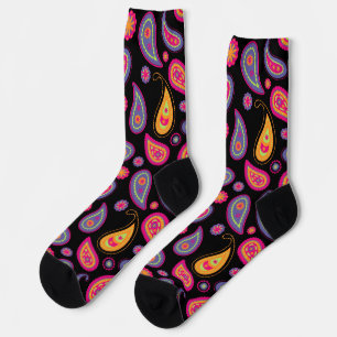 Farbenfrohes Paisley-Muster Socken