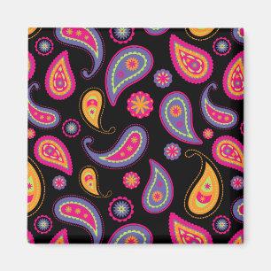 Farbenfrohes Paisley-Nahtlosmuster Magnet