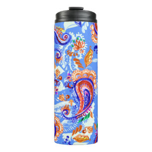 Farbenfrohes Paisley-Nahtlosmuster Thermosbecher