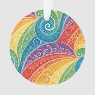 Farbenfrohes Paisley-Swirbelmuster Ornament