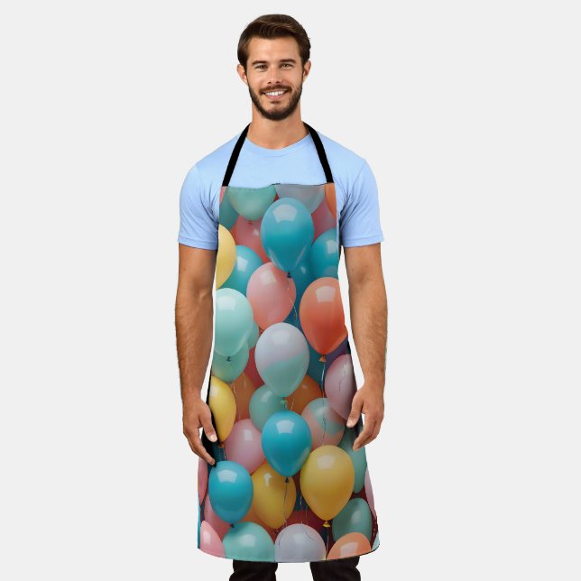 Farbenfrohes Partyballons Muster  Schürze (Getragen)