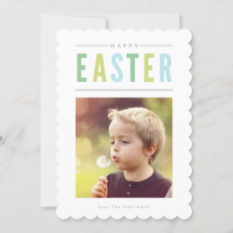 Farbenfrohes Pastell Frohe Ostern Feiertagskarte