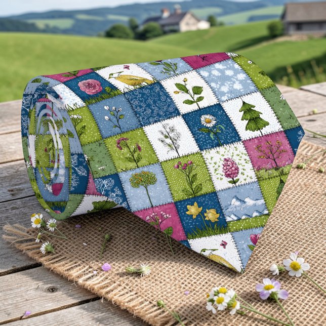 Farbenfrohes Patchwork-Muster individuell anpassba Krawatte (Von Creator hochgeladen)