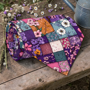 Farbenfrohes Patchwork-Muster individuell anpassba Krawatte