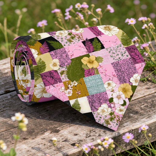 Farbenfrohes Patchwork-Muster individuell anpassba Krawatte (Von Creator hochgeladen)