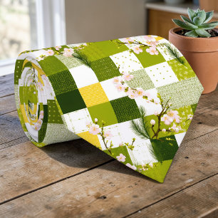 Farbenfrohes Patchwork-Muster individuell anpassba Krawatte