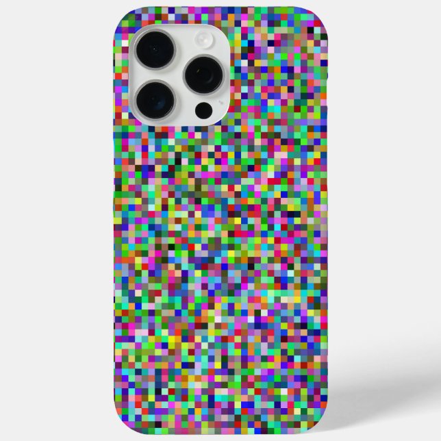 Farbenfrohes Pixelquadrat-Hintergrundmuster Case-Mate iPhone Hülle (Rückseite)